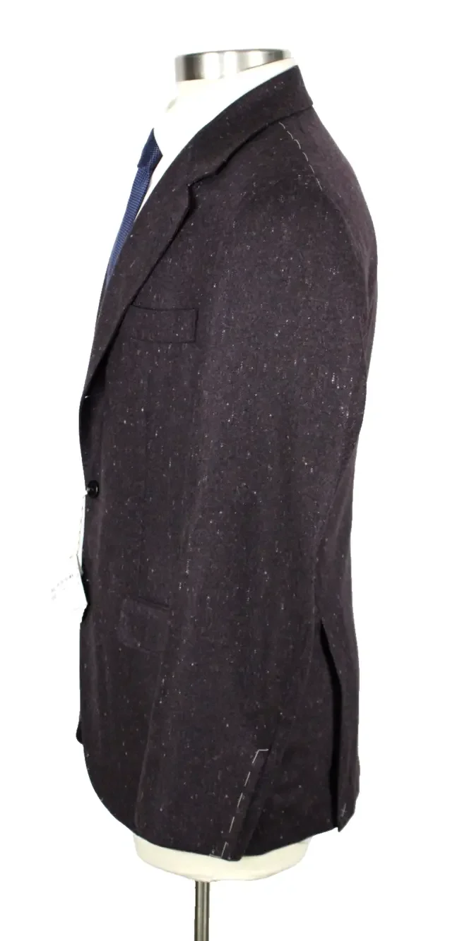 $6150 Brunello Cucinelli Blazer 38 R (48 EU) Purple Fleck Wool Cashmere Italy